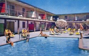 Aloha Motel, Pool Area, 250 W. Jackson St., Hayward, California        